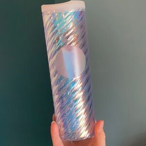 Starbucks 2022 Holiday Iridescent swirl 16oz Hot Beverage Travel Tumbler